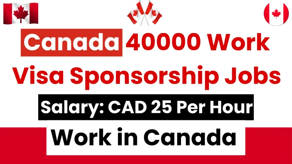 Canada 40000 Work Visa Sponsorship Jobs September 2024 (CAD 25 Hourly)