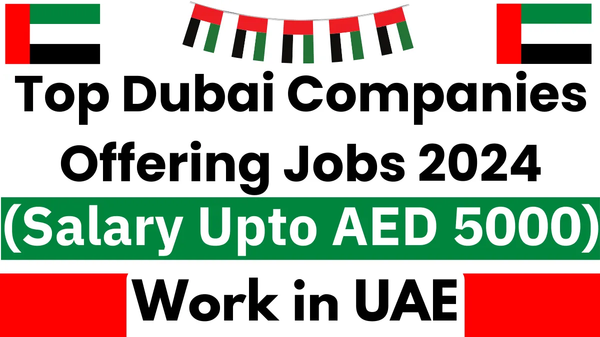 Top Dubai Companies Offering Jobs October 2024 (Salary Upto AED 5000)