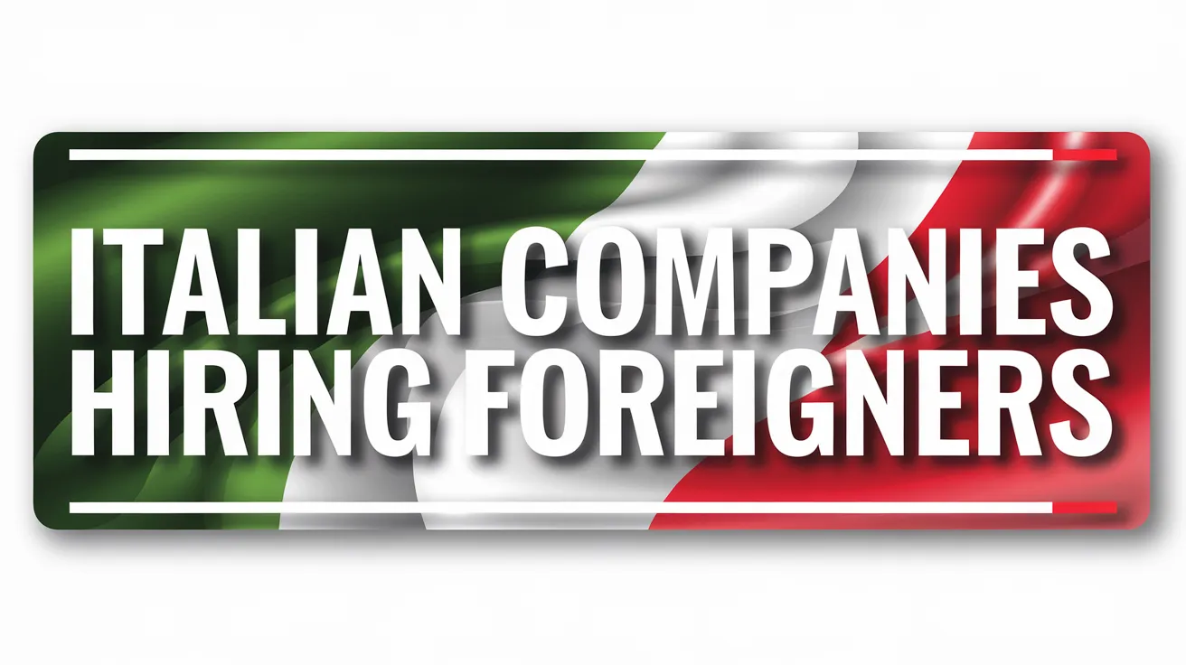 Top Italian Companies Hiring Foreigners Oct 2024